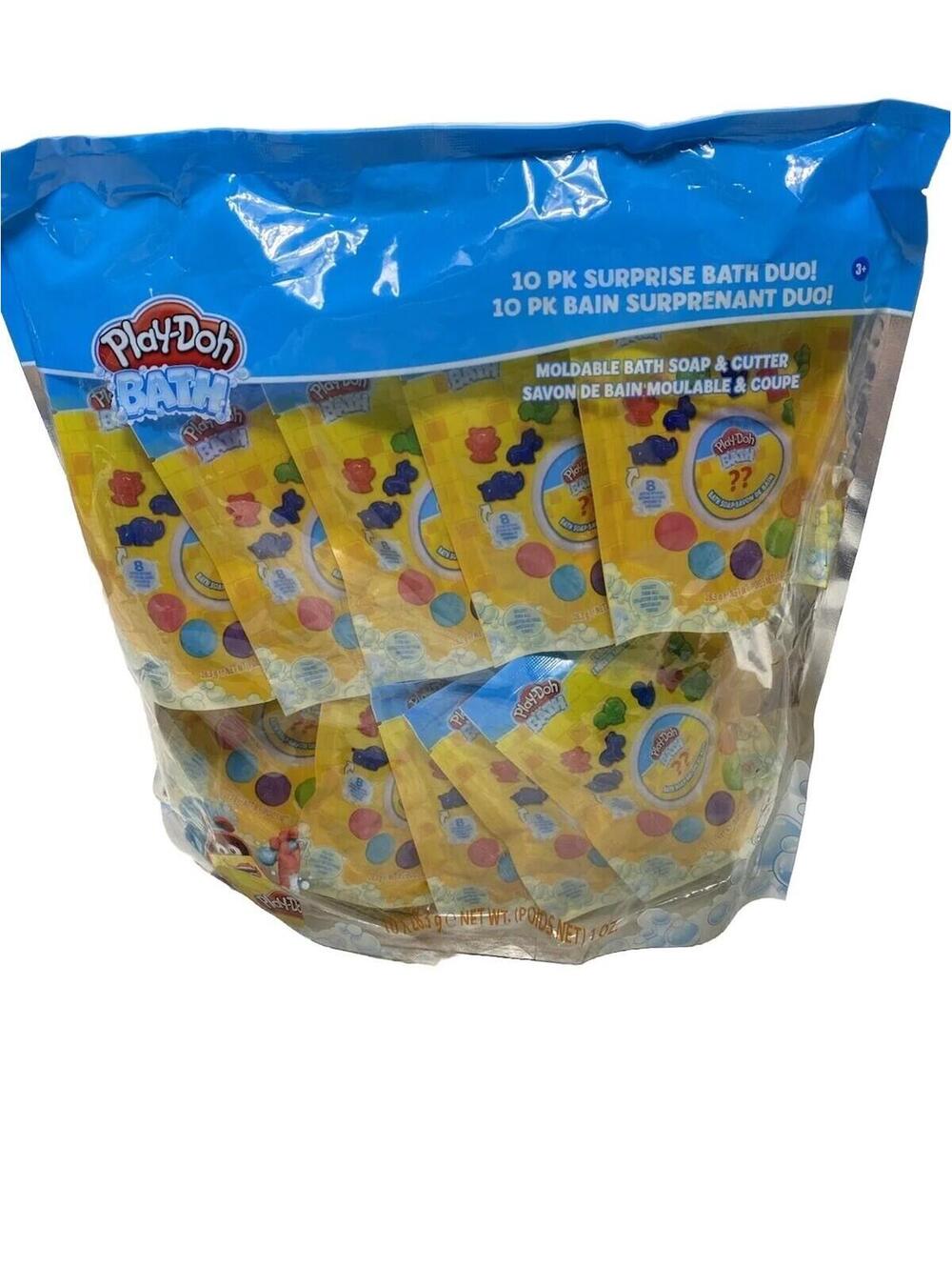 Play-Doh Bath Surprise Duo 10-Pack Moldable Soap Cutter Toys for Kids New
